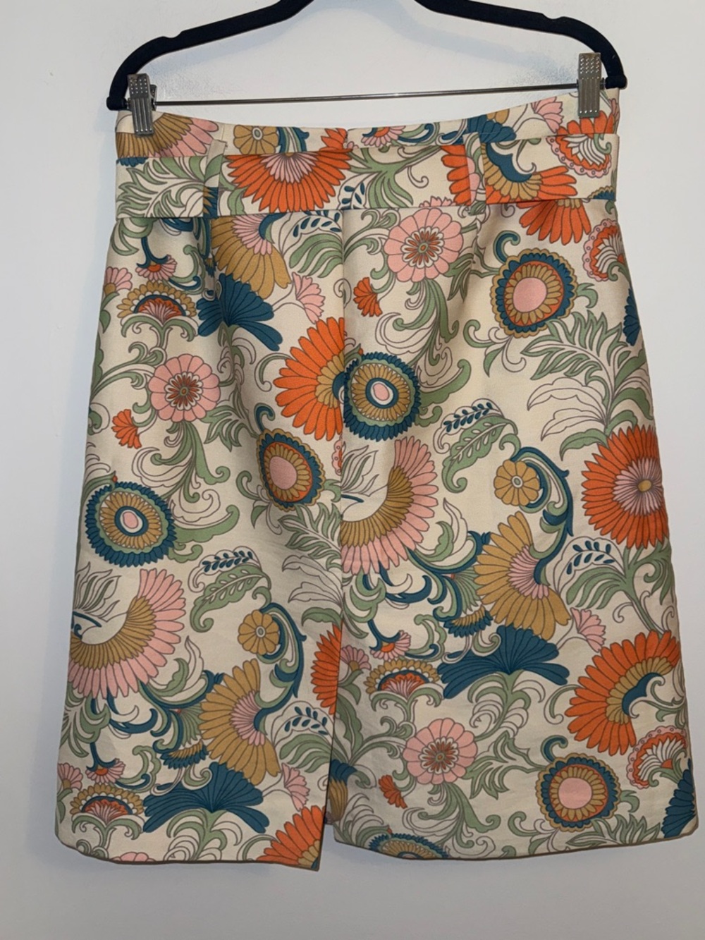 J.Crew Statement Floral Skirt Size 10 Tie Waist A-Line Retro Chic - Picture 7 of 13